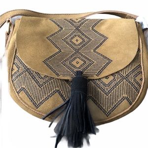 Sundown Wilds Free People Tribal Suede Crossbody
